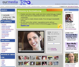 ourmedia - early screenshot