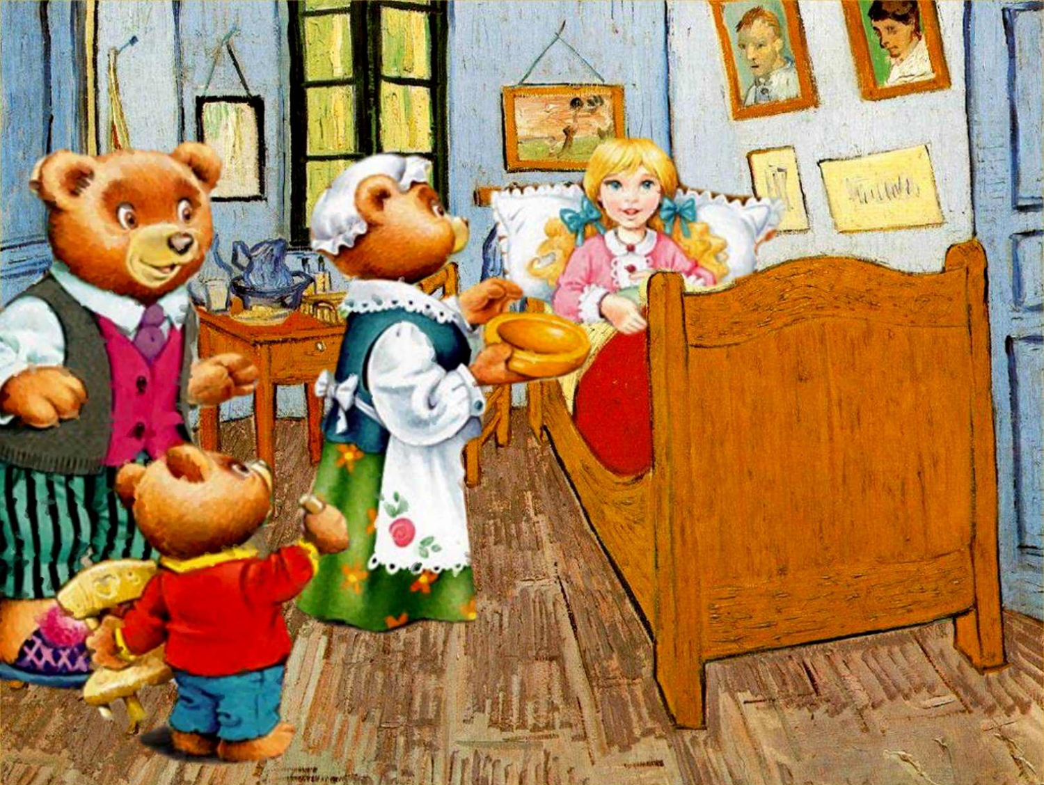 Златовласка и три медведя. Goldilocks and the three Bears